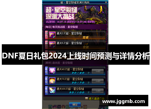 DNF夏日礼包2024上线时间预测与详情分析